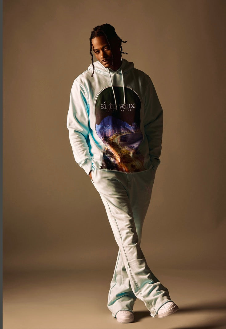 Si TU VEUX RIVIERA HOODIE - DELICATE BLUE - TV0101