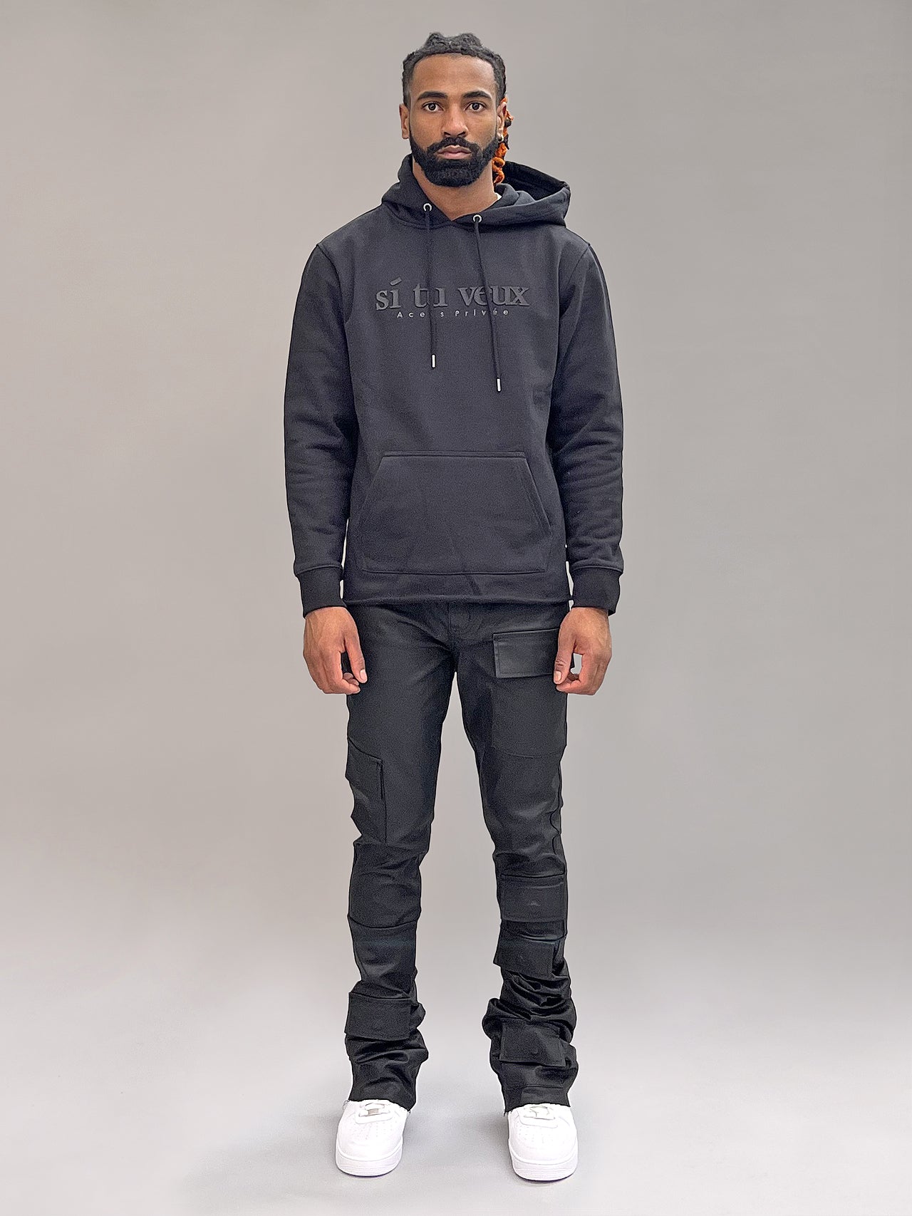 MPC 38" STACKED JEANS - BLACK WAX TV0051 RMX