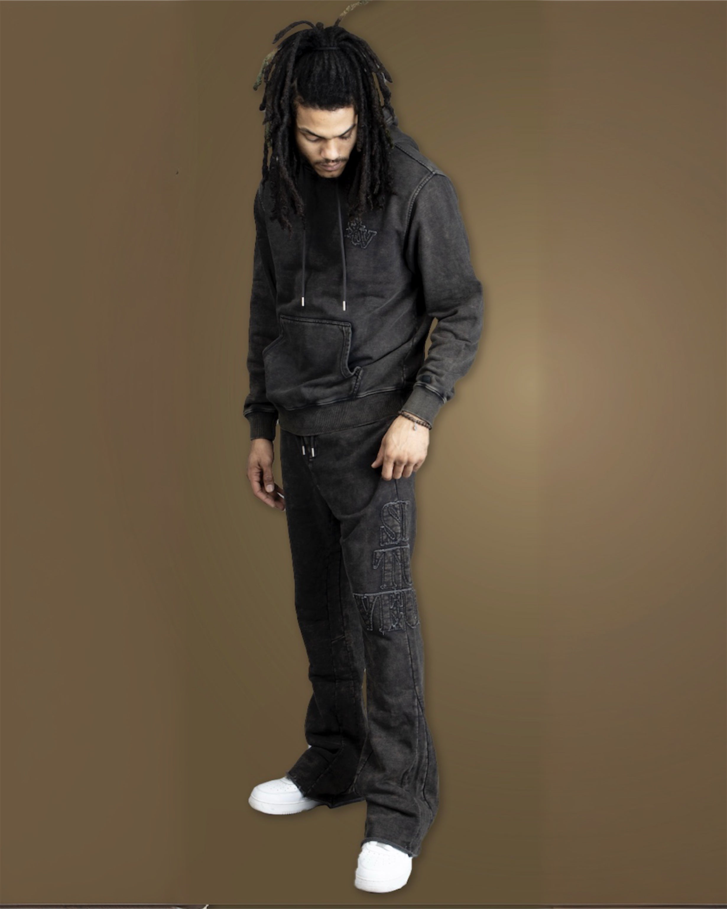 Si TU VEUX CORE 2.0 HOODIE - WASHED BLACK - TV0107