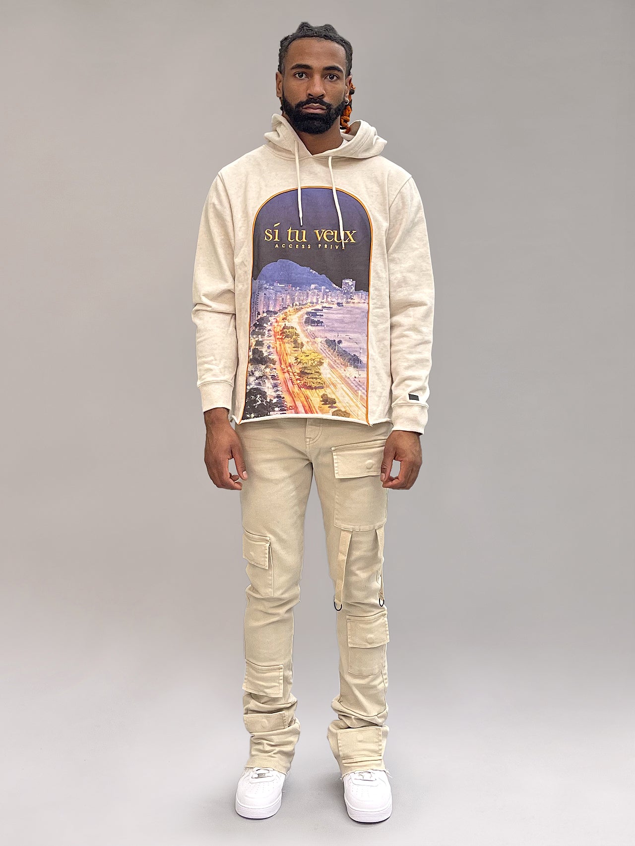 GUNNA 38" STACKED JEANS - KHAKI TV0055 RMX