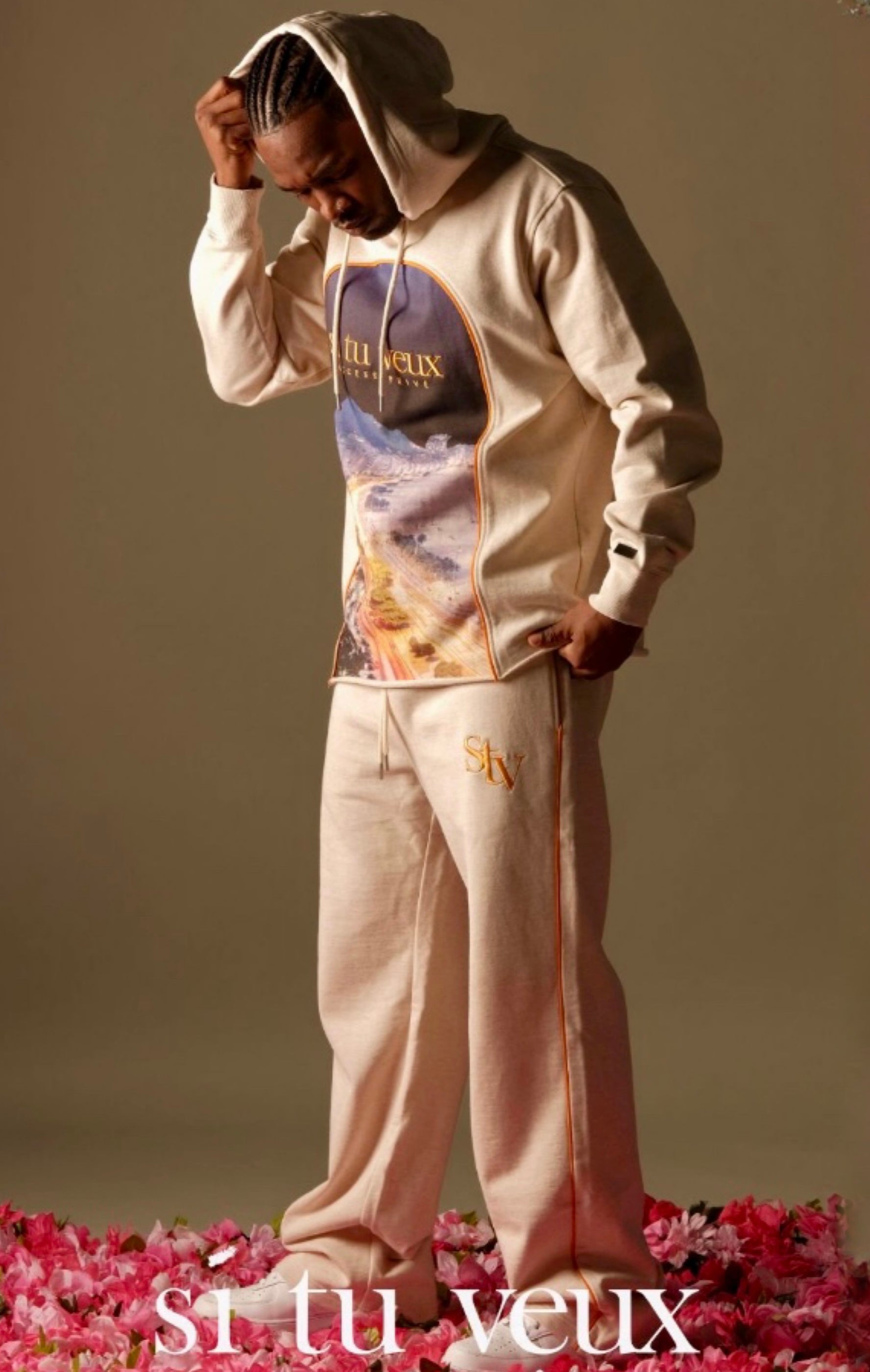 Si TU VEUX RIVIERA HOODIE - HEATHER OATMEAL - TV0101