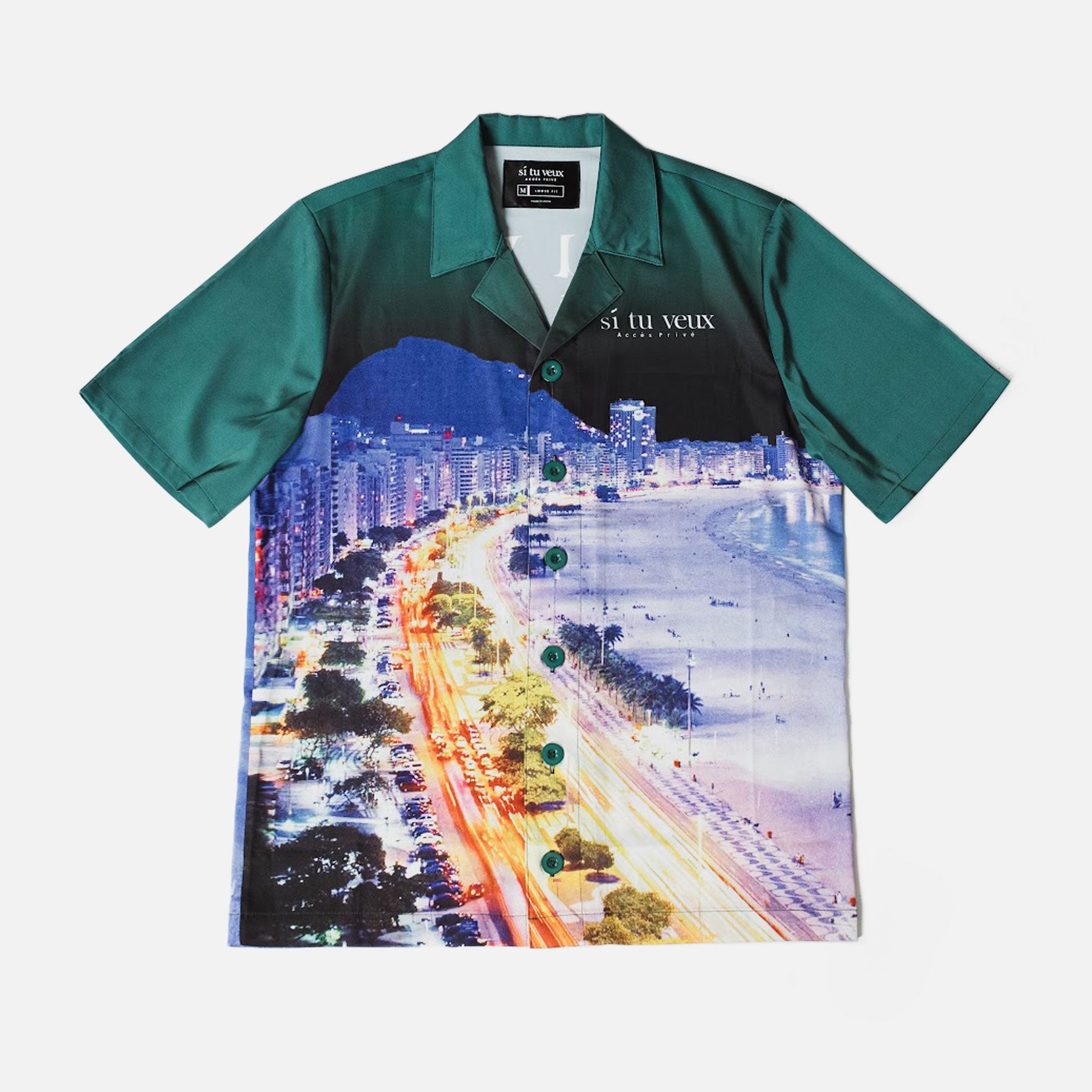 Si TU VEUX RIVIERA WOVEN SHIRT - HUNTER GREEN - TV0130