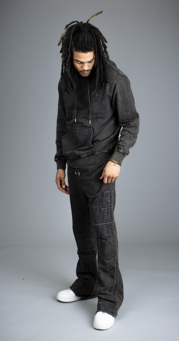 Si TU VEUX CORE LOOSE FIT JOGGER - WASHED BLACK - TV0108