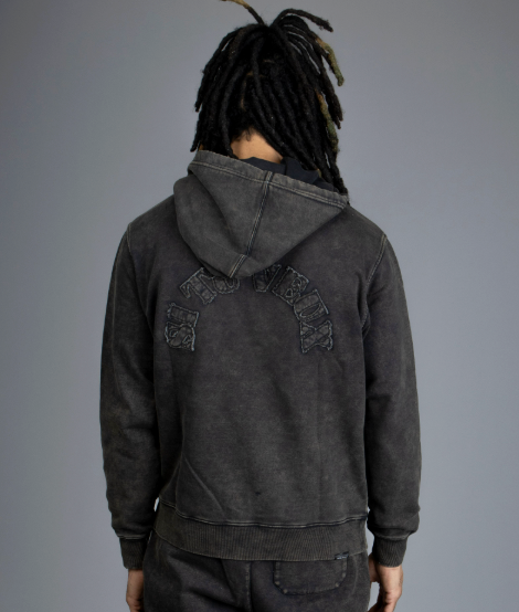 Si TU VEUX CORE 2.0 HOODIE - WASHED BLACK - TV0107