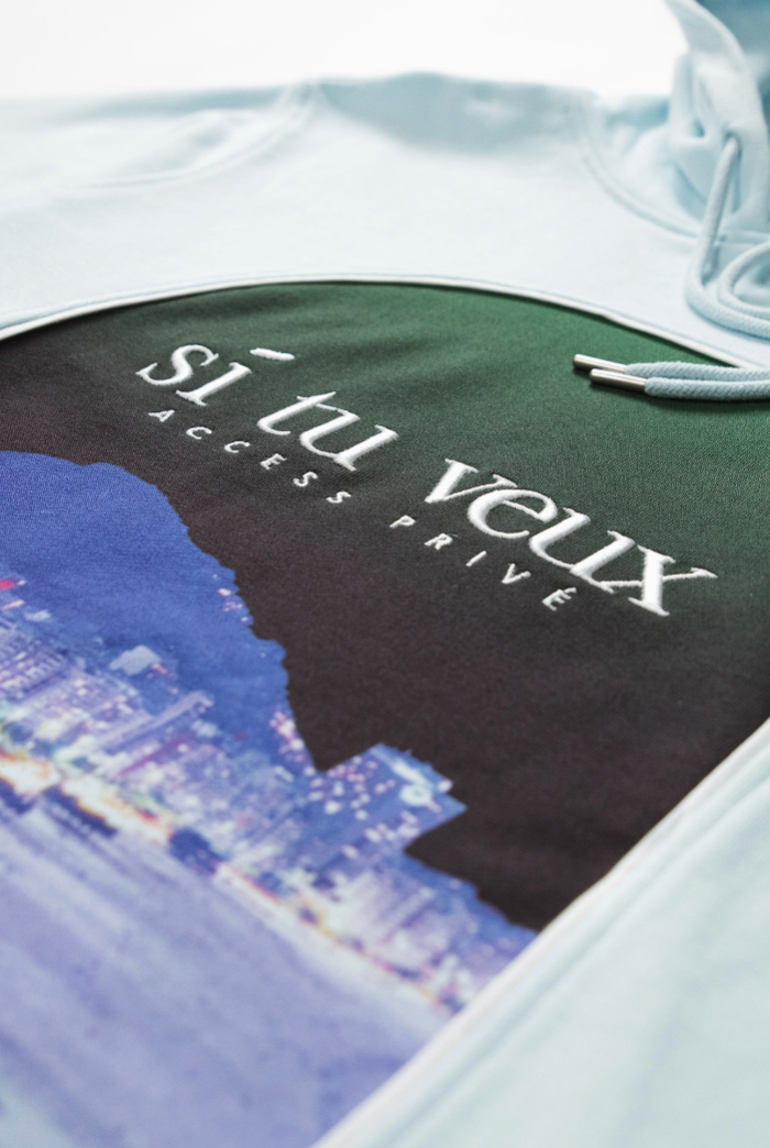 Si TU VEUX RIVIERA HOODIE - DELICATE BLUE - TV0101