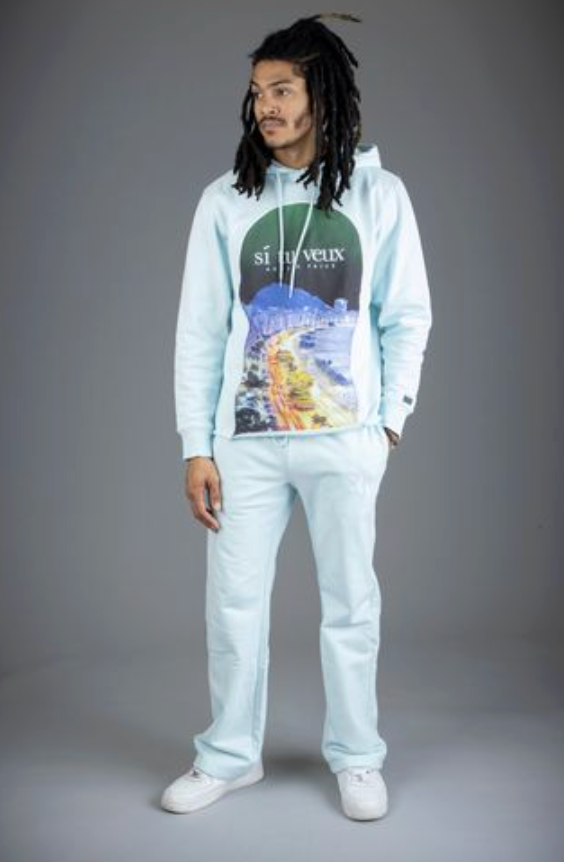 Si TU VEUX RIVIERA HOODIE - DELICATE BLUE - TV0101