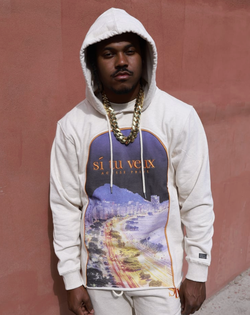 Si TU VEUX RIVIERA HOODIE - HEATHER OATMEAL - TV0101