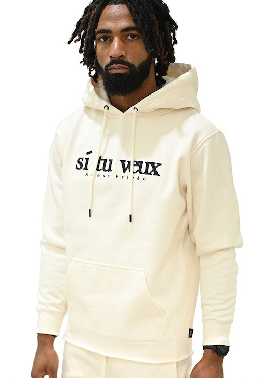 SIGNATURE VEUX HOODIE - IVORY - TVOO88
