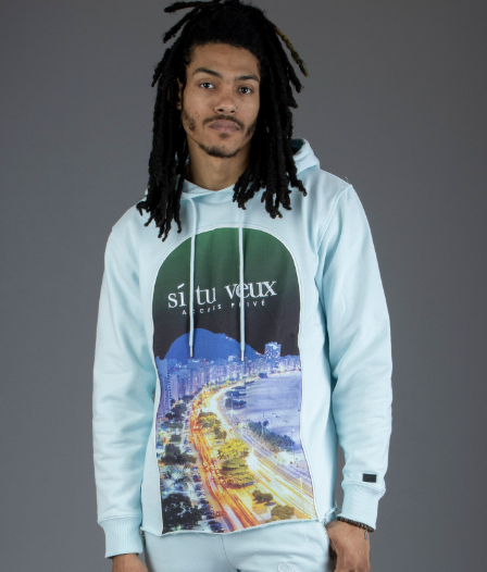 Si TU VEUX RIVIERA HOODIE - DELICATE BLUE - TV0101