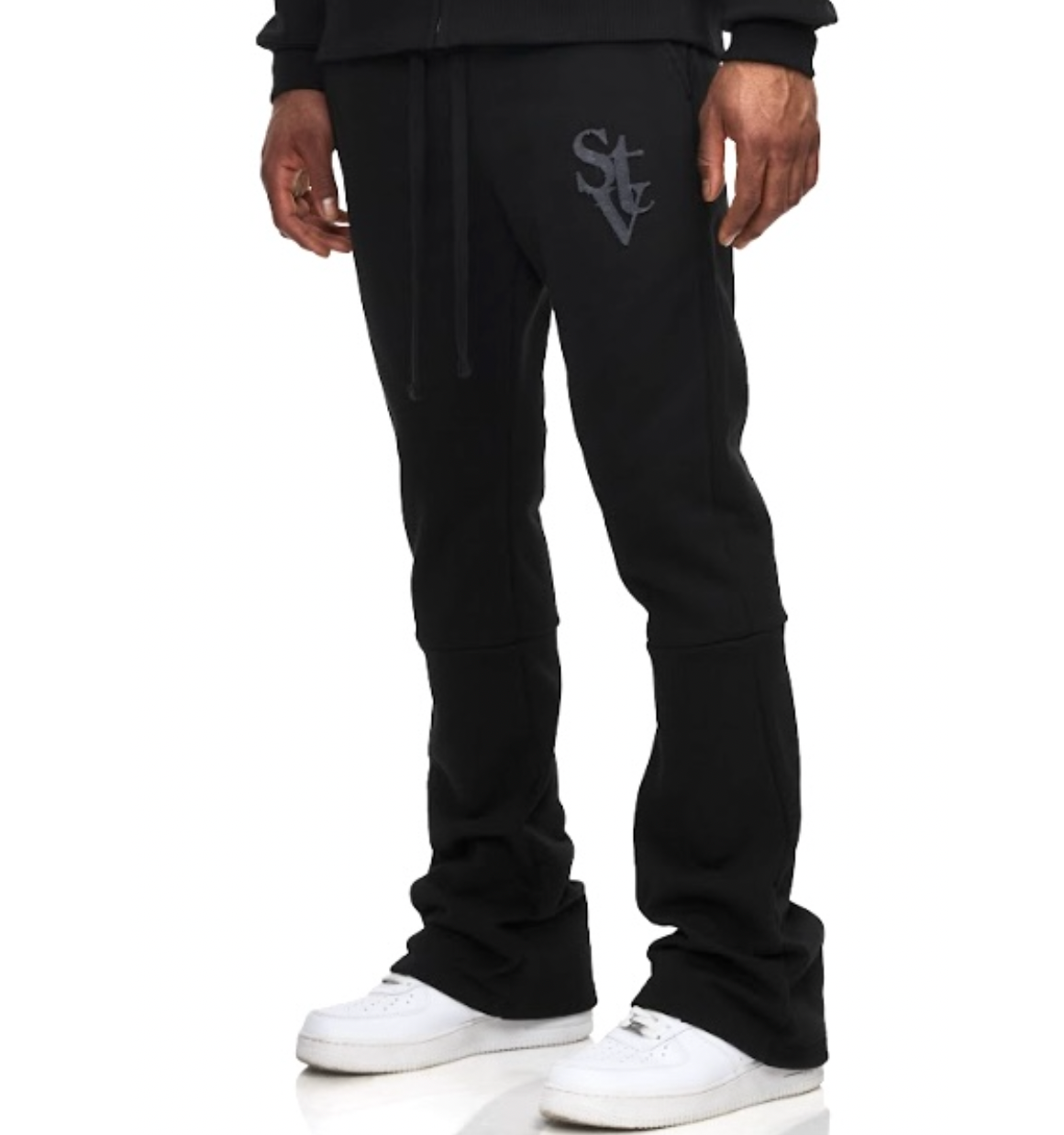 STV STACKED FLARE JOGGER BLACK