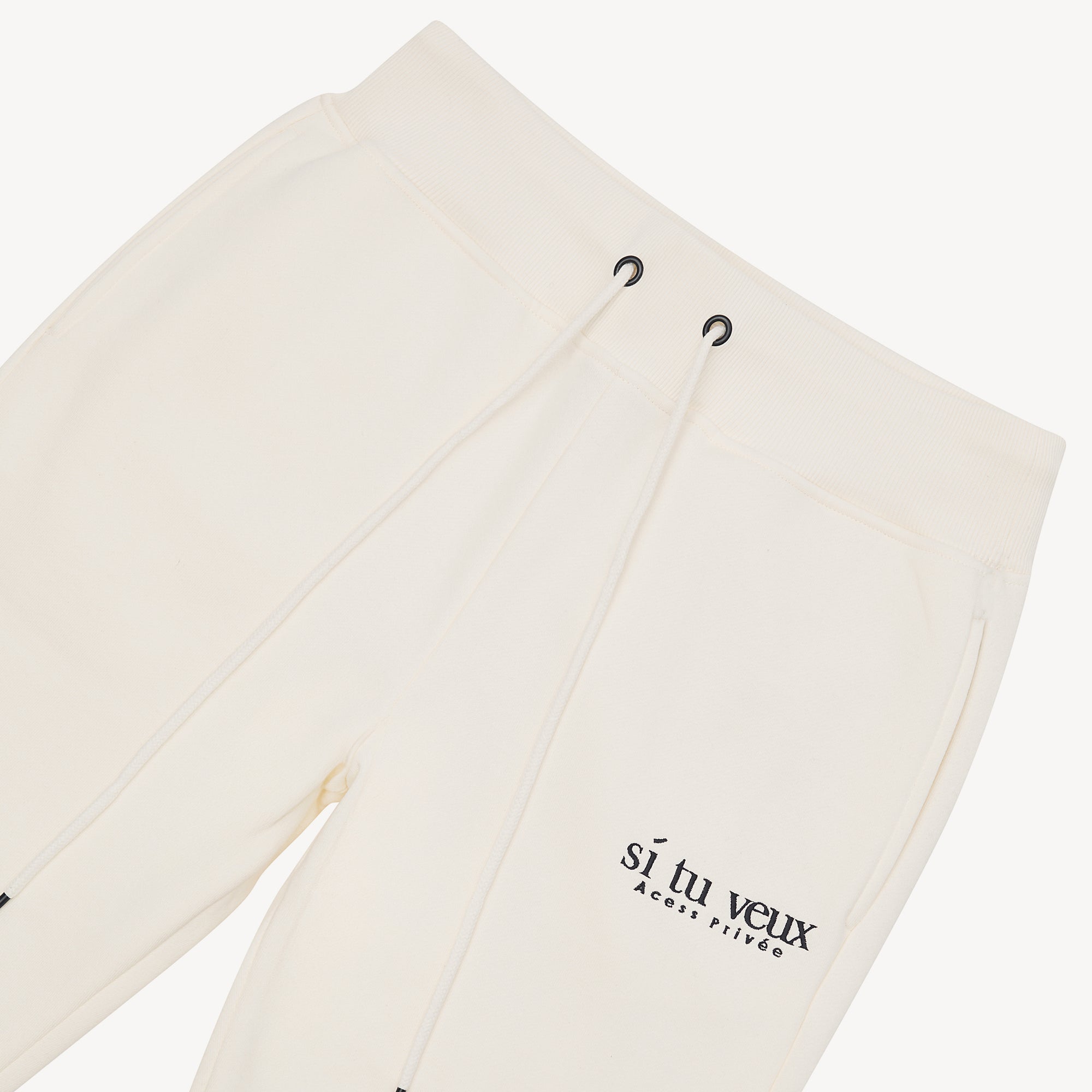 SIGNATURE VEUX STACKED FLARE JOGGER - IVORY - TV0088