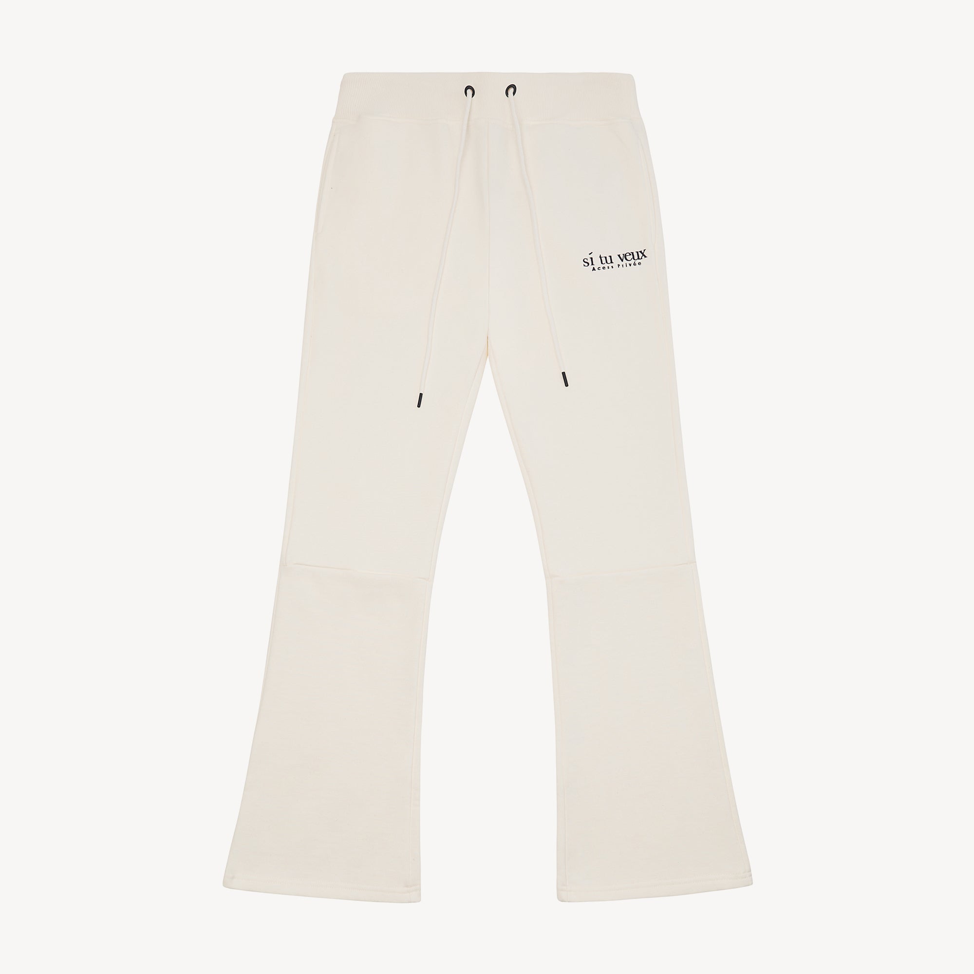 SIGNATURE VEUX STACKED FLARE JOGGER - IVORY - TV0088