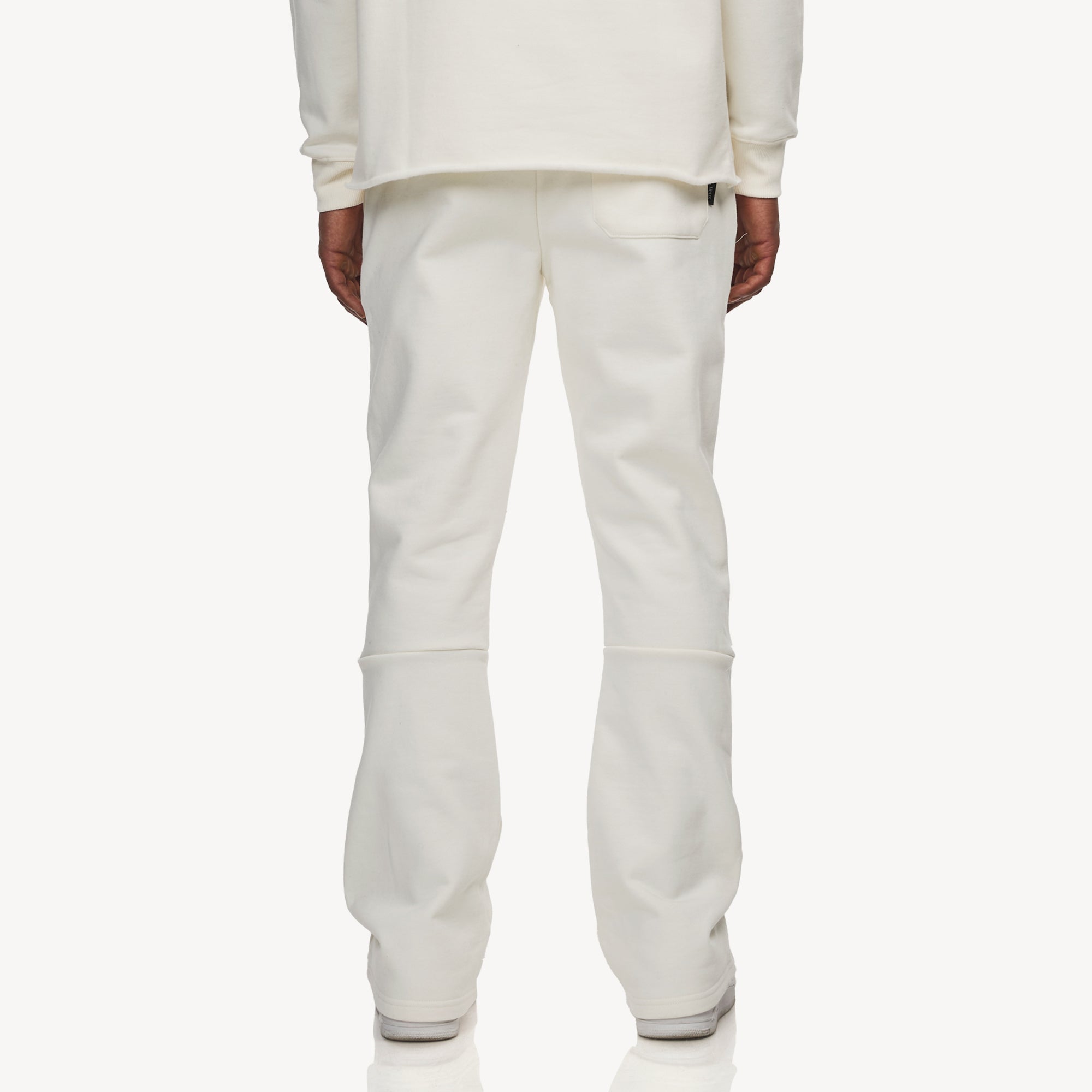 SIGNATURE VEUX STACKED FLARE JOGGER - IVORY - TV0088