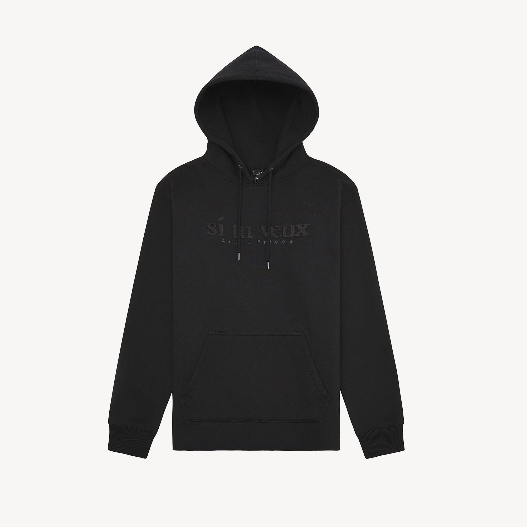SIGNATURE VEUX HOODIE - BLACK - TV0087