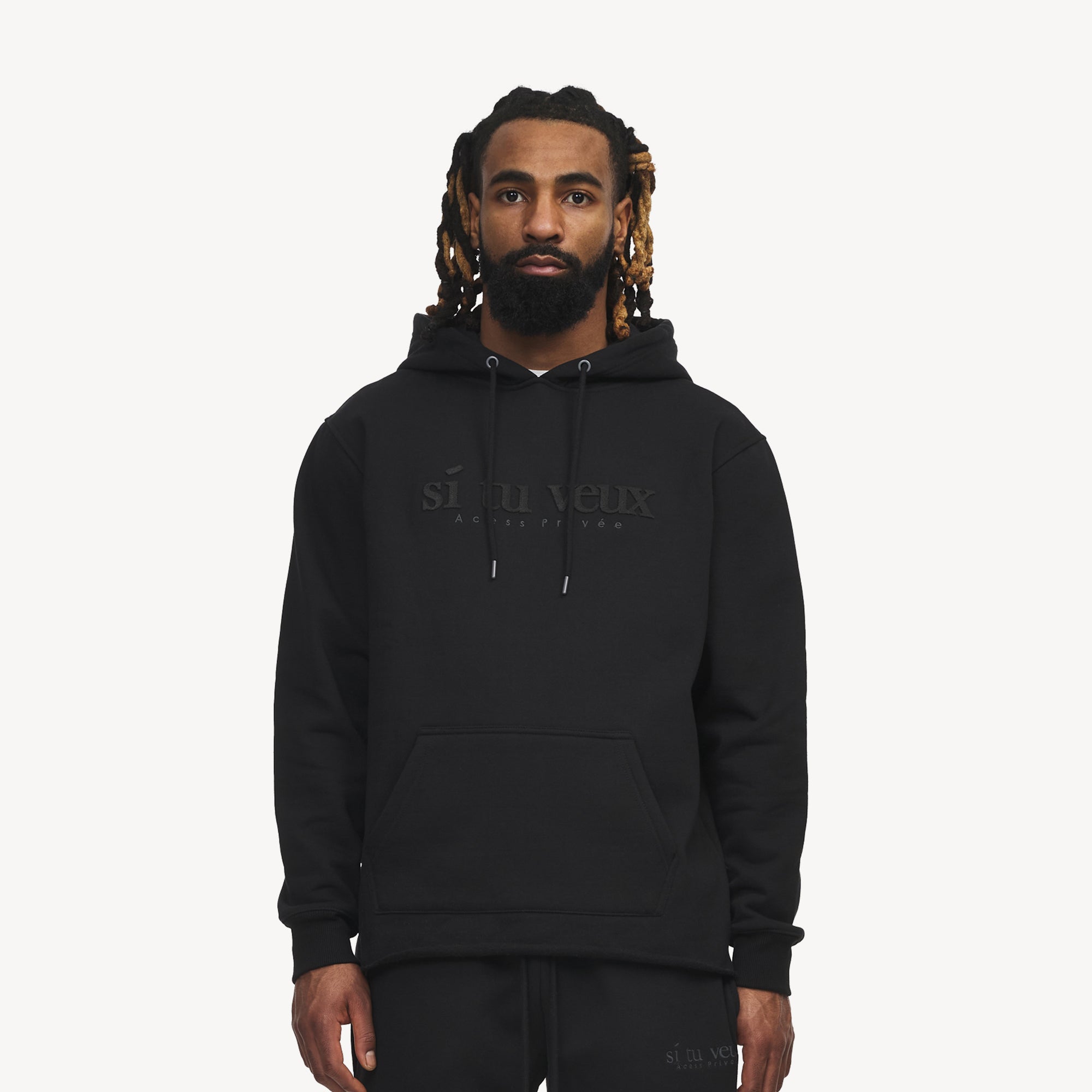 SIGNATURE VEUX HOODIE - BLACK - TV0087
