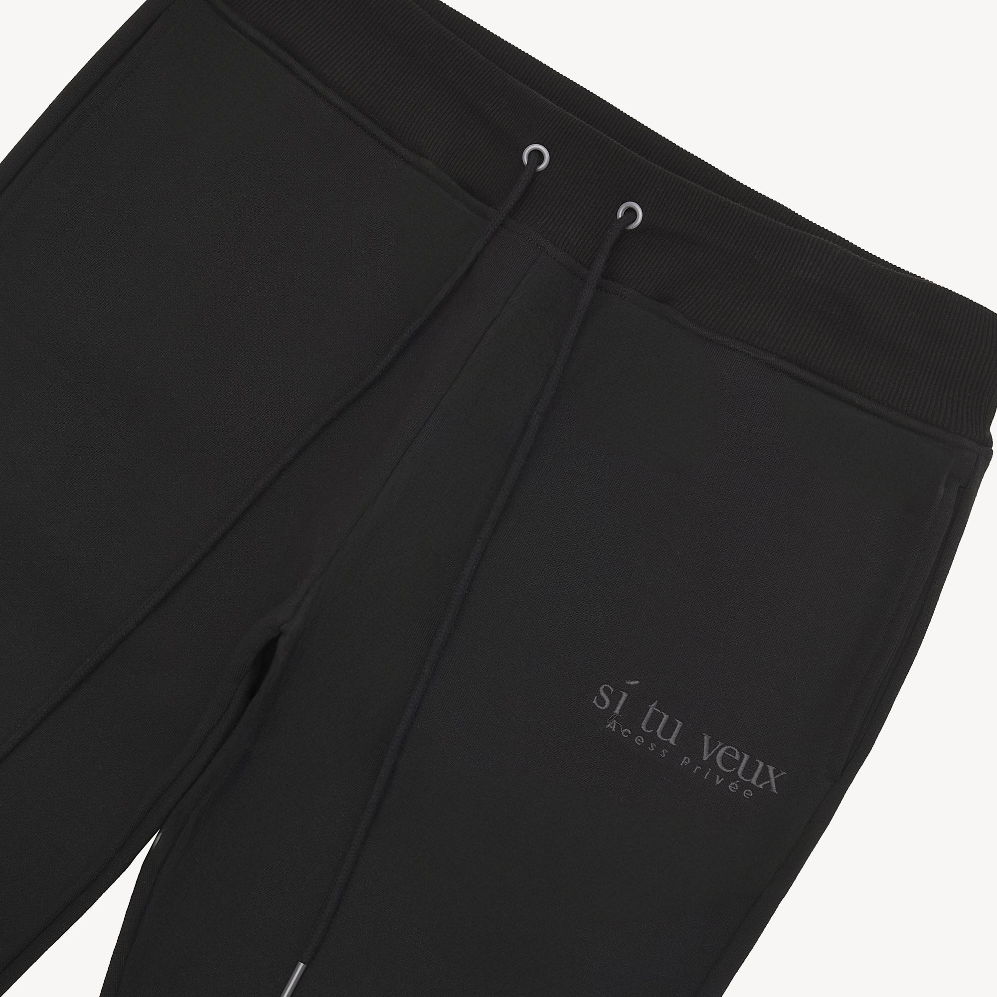 SIGNATURE VEUX STACKED FLARE JOGGER - BLACK - TV0088