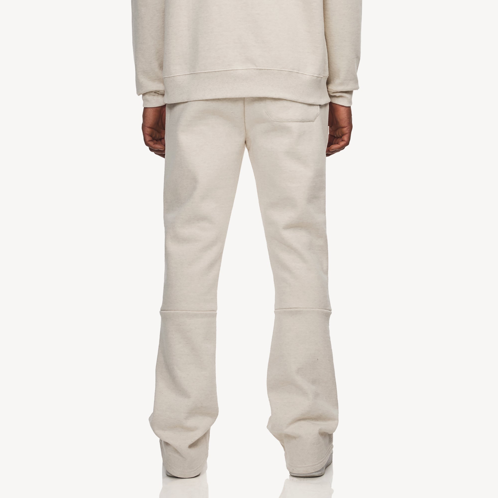 STV STACKED FLARE JOGGER HEATHER OATMEAIL