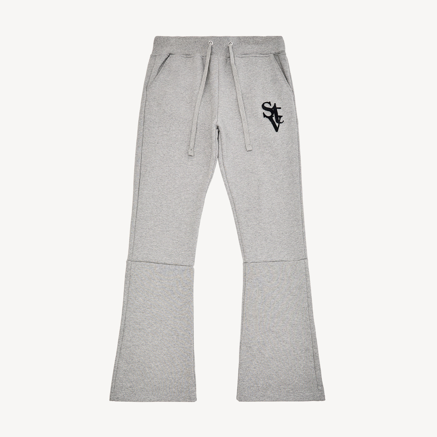 STV STACKED FLARE JOGGER - HEATHER GREY - TV0092