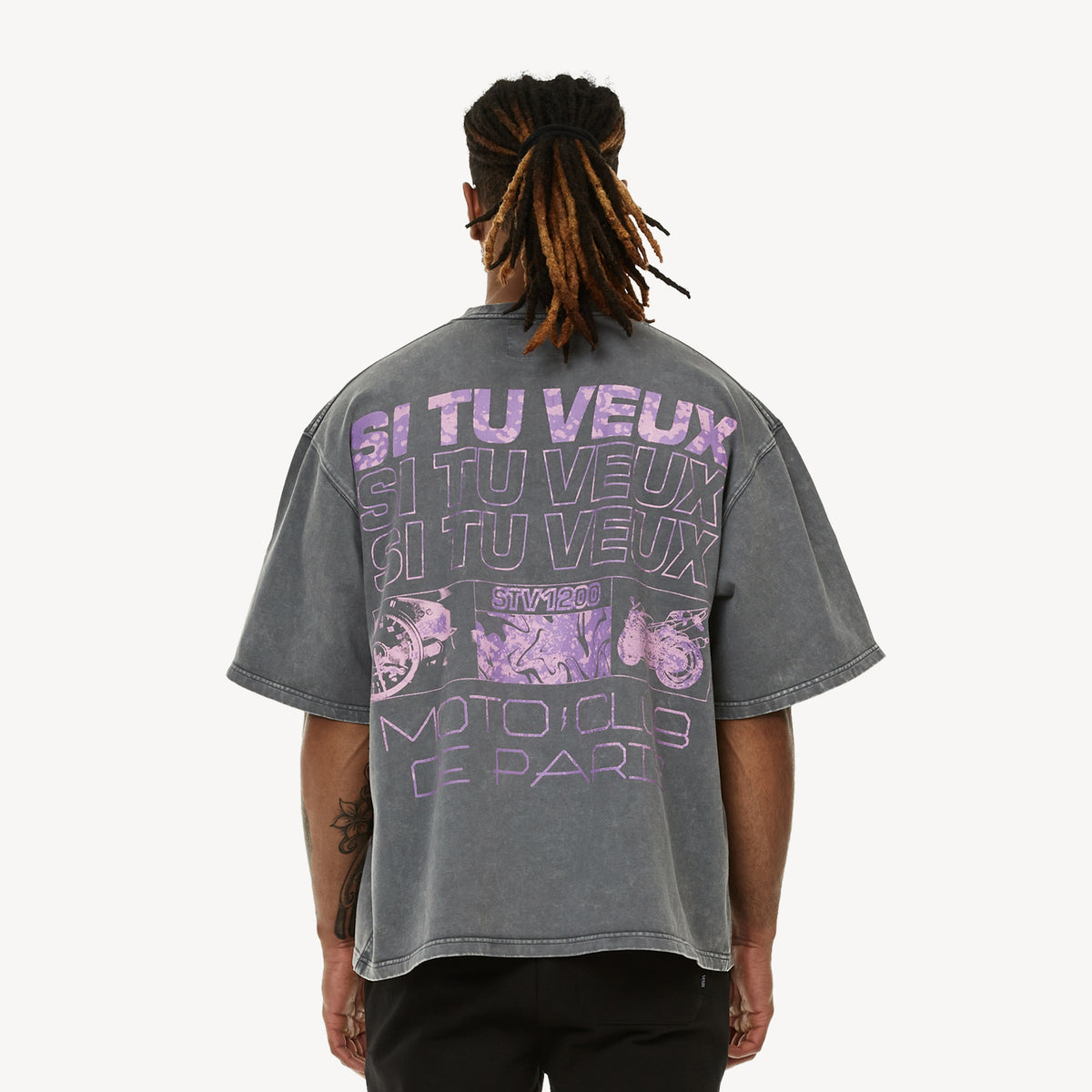 STV MOTOCLUB T-SHIRT CHARCOAL