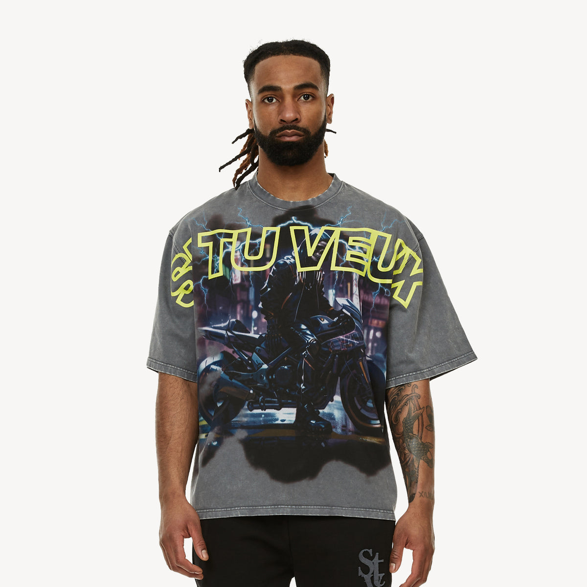 STV MOTOCLUB T-SHIRT CHARCOAL