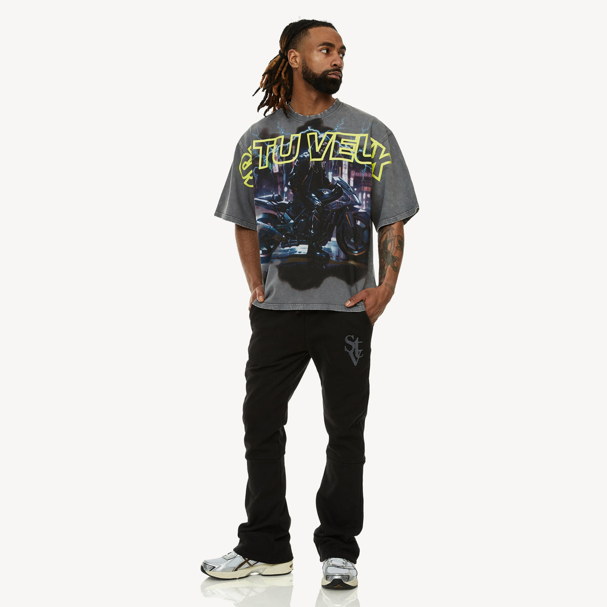 STV MOTOCLUB T-SHIRT CHARCOAL