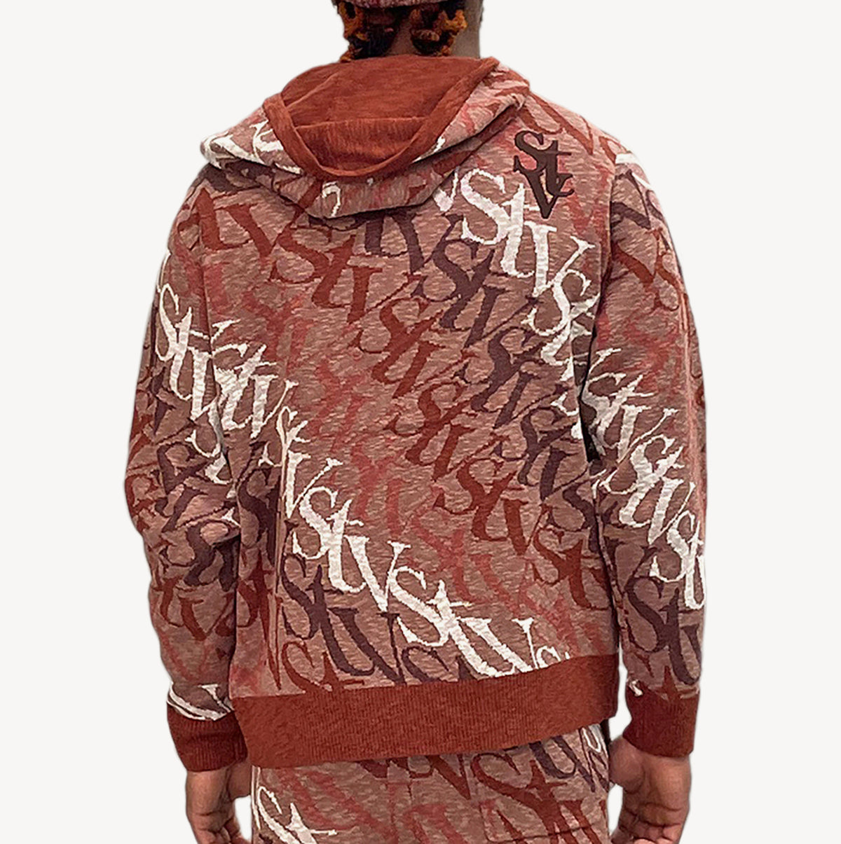 SI TU VEUX WAVE LOGO ZIP FRONT HOODIE RUSTIC OMBRÉ