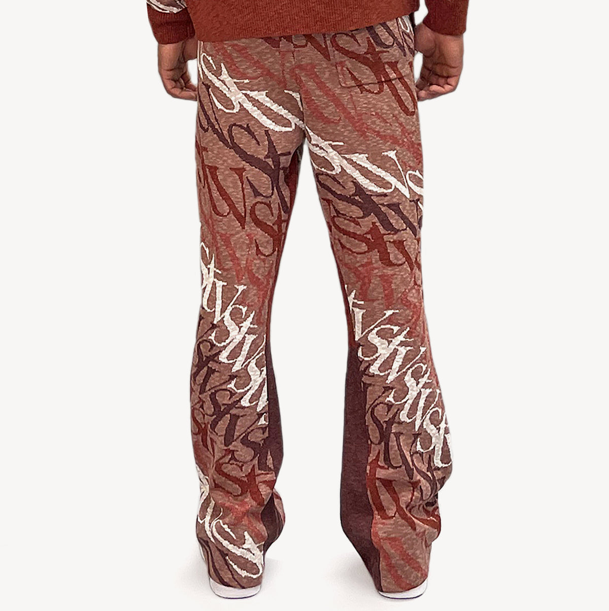 SI TU VEUX WAVE LOGO FLARE JOGGERS RUSTIC OMBRE