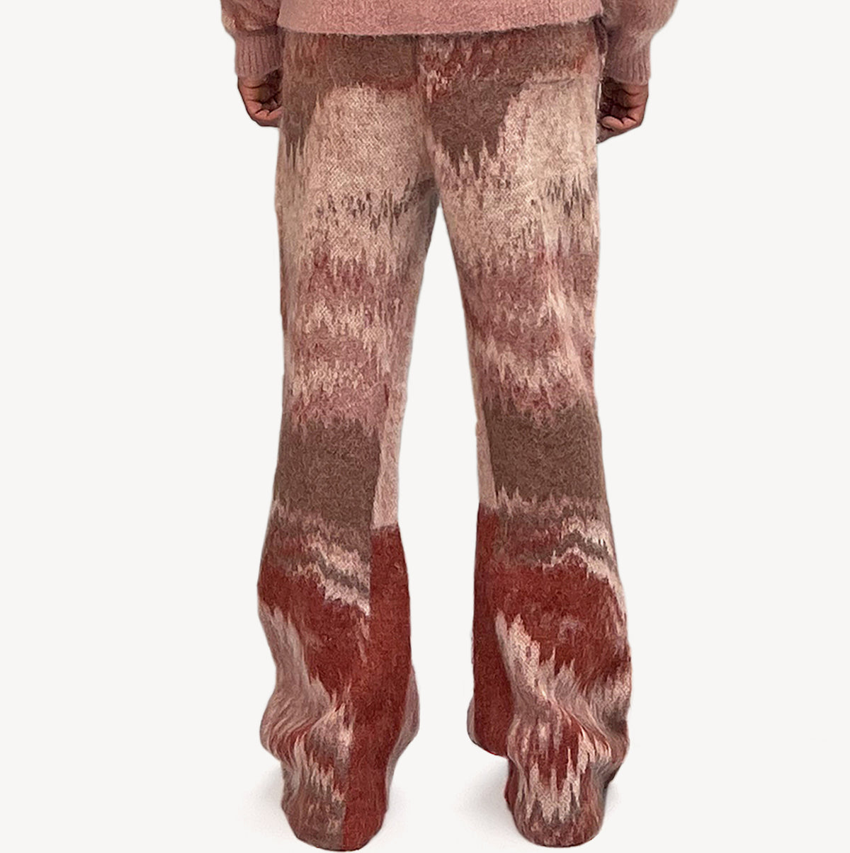 SI TU VEUX MOHAIR FLARE JOGGERS  RUSTIC OMBRE